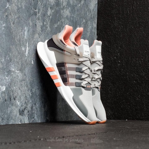 NEW Adidas Originals EQT Support ADV grey & coral - Picture 8 of 8